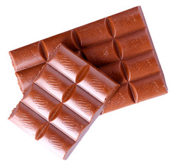 Chocolate bar, isolated on white