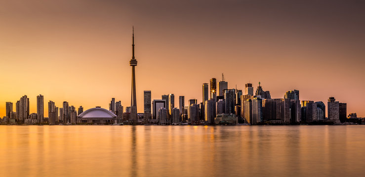 Toronto Panorama At Sunset