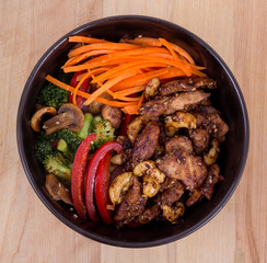 asian sesame chicken bowl