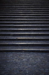 Dark stone stairs background