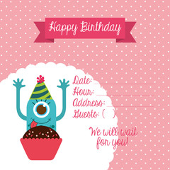 happy birthday card design 