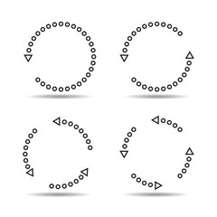 set of black circle arrows