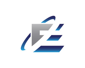 E Swoosh Letter Initial Logo