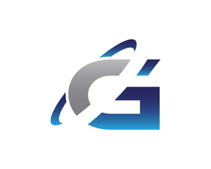 G Swoosh Letter Initial Logo