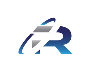 R Swoosh Letter Initial Logo