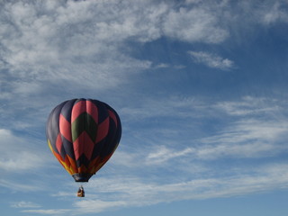 Hot Air Balloon in Clouds