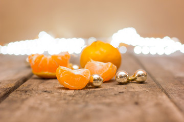 Christmas concept with mandarins