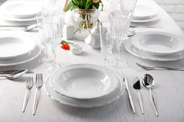 Wedding table setting