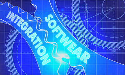 Softwear Integration on the Cogwheels. Blueprint Style.