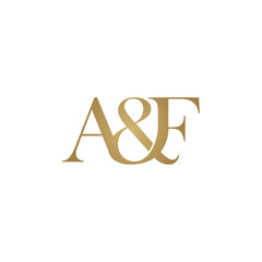 A&F Initial logo. Ampersand monogram logo