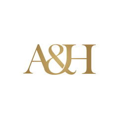 A&H Initial logo. Ampersand monogram logo