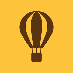 Obraz premium The air balloon icon. Aerostat symbol. Flat