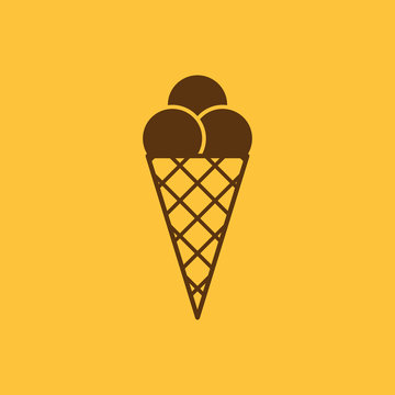 recommend clip art: The ice-cream icon. Ice cream symbol. Flat