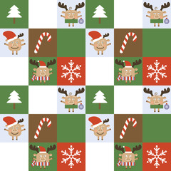 Christmas deer seamless