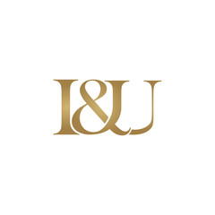 I&U Initial logo. Ampersand monogram logo