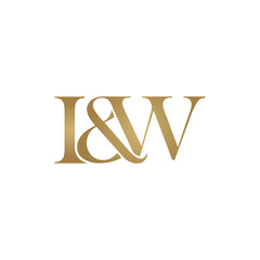 I&W Initial logo. Ampersand monogram logo