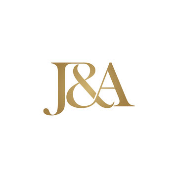 J&A Initial logo. Ampersand monogram logo