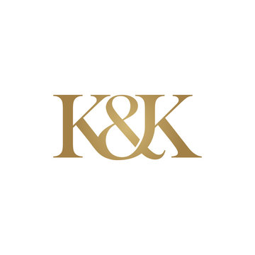 K&K Initial logo. Ampersand monogram logo