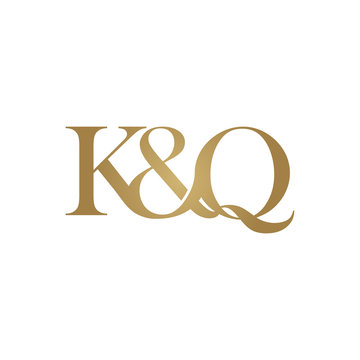 K&Q Initial logo. Ampersand monogram logo