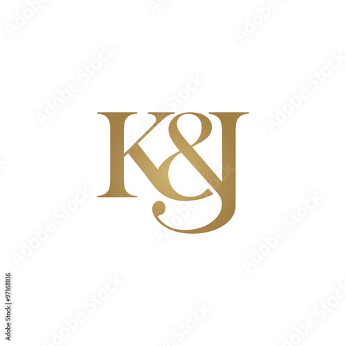 "K&J Initial logo. Ampersand monogram logo" Stock image and royalty