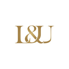 L&U Initial logo. Ampersand monogram logo