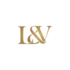 L&V Initial logo. Ampersand monogram logo