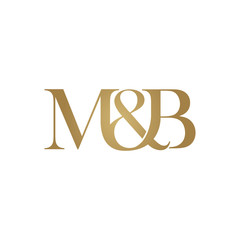 M&B Initial logo. Ampersand monogram logo