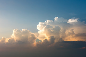 sunset with multi-color clouds