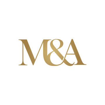 M&A Initial logo. Ampersand monogram logo