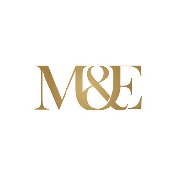 M&E Initial logo. Ampersand monogram logo