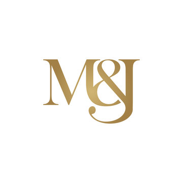 M&J Initial logo. Ampersand monogram logo