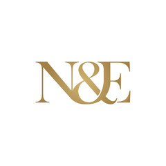 N&E Initial logo. Ampersand monogram logo