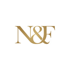 N&F Initial logo. Ampersand monogram logo