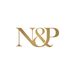 N&P Initial logo. Ampersand monogram logo © ariefpro