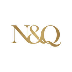 N&Q Initial logo. Ampersand monogram logo