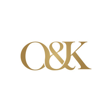 O&K Initial logo. Ampersand monogram logo