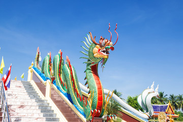 statue of Nagas in Thailand temple
