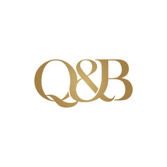 Q&B Initial logo. Ampersand monogram logo