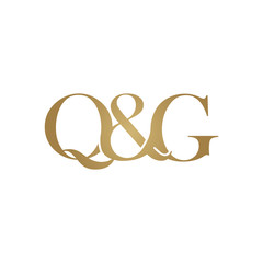 Q&G Initial logo. Ampersand monogram logo