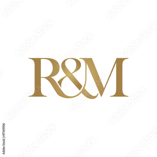 "R&M Initial logo. Ampersand monogram logo" Stock image and royalty