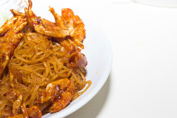 Stir-fried rice noodles (Pad Thai) is the popular food in Thailand
