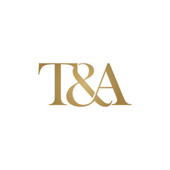 T&A Initial logo. Ampersand monogram logo