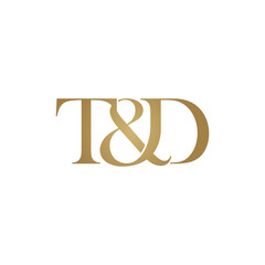 T&D Initial logo. Ampersand monogram logo