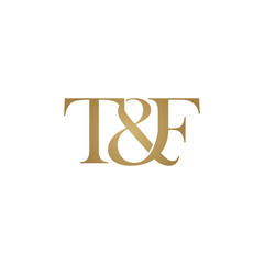 T&F Initial logo. Ampersand monogram logo