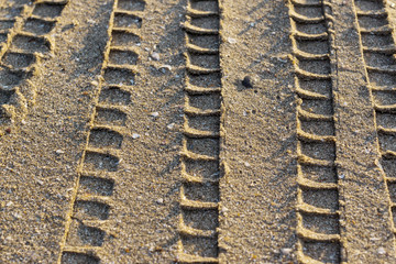 car tracks in the sand

