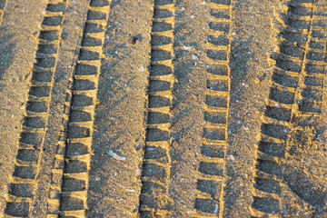 car tracks in the sand

