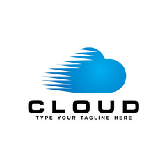 Fototapeta premium Speed Cloud logo icon