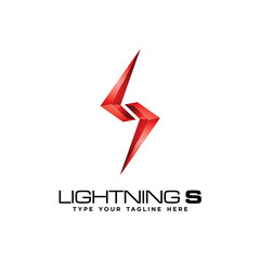 Fototapeta premium Lightning S logo icon