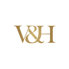 V&H Initial logo. Ampersand monogram logo