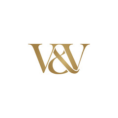 V&V Initial logo. Ampersand monogram logo